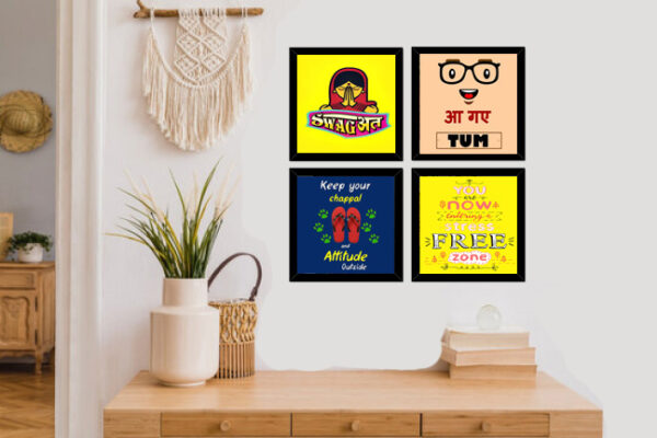 Set of 4 Welcome wall frames - Image 5