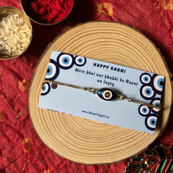 Bhabhi evil eye bracelet rakhi