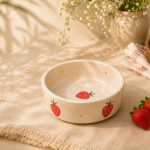 Bowl Strawberry Flat Bowl