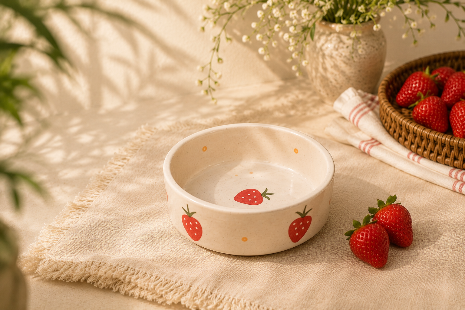 Strawberry Flat Bowl
