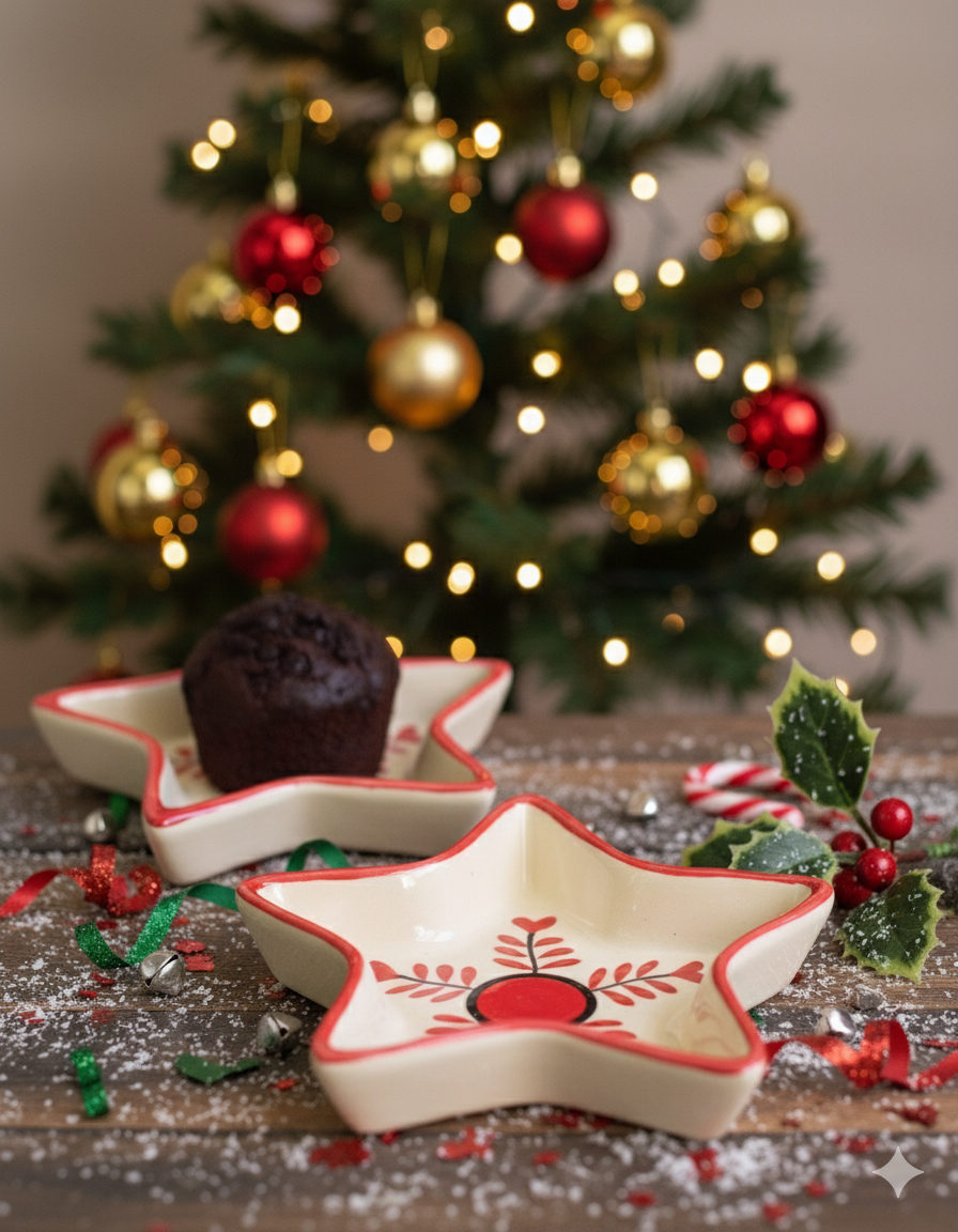 Star Red Snack Plate