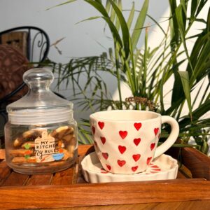 Heart Cup with Saucer
