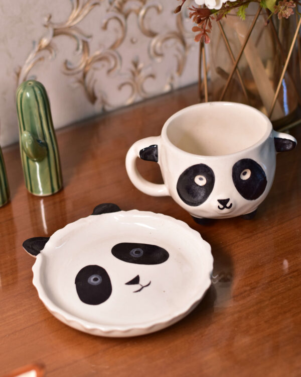 Lazy Panda Cup with Saucer