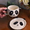 Lazy Panda Cup with Saucer