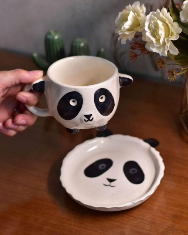 Lazy Panda Cup with Saucer