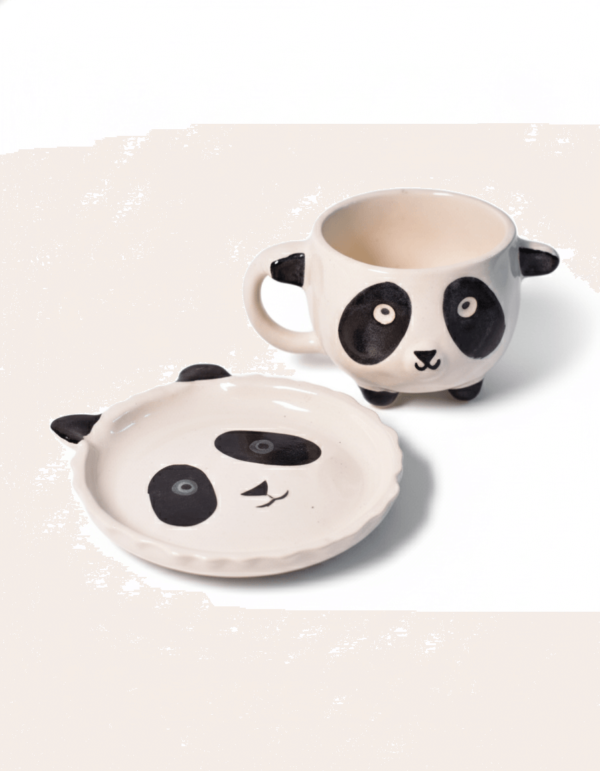 Lazy Panda Cup with Saucer