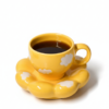 Yellow Sunflower Cup with Saucer