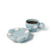 Blue Sunflower Cup with Saucer