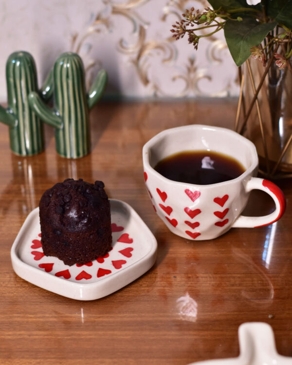 Heart Cup with Saucer