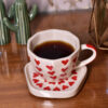 Heart Cup with Saucer