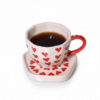 Heart Cup with Saucer