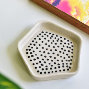 Black Polka Dots Plates