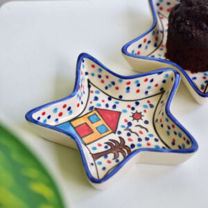 Star Blue Snack Plate