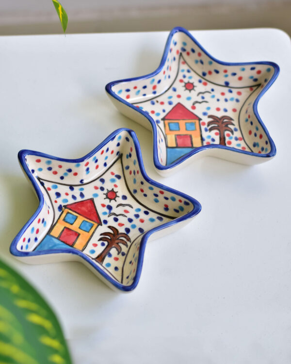 Star Blue Snack Plate