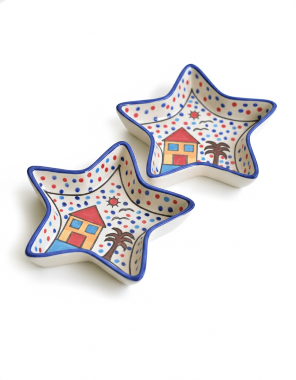 Star Blue Snack Plate