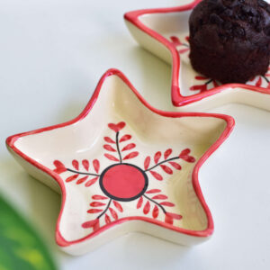 Star Red Snack Plate