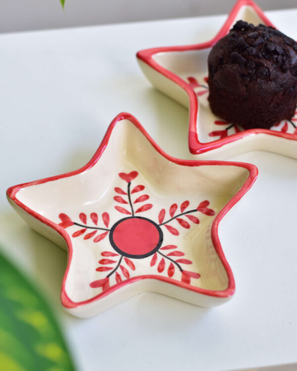 Star Red Snack Plate
