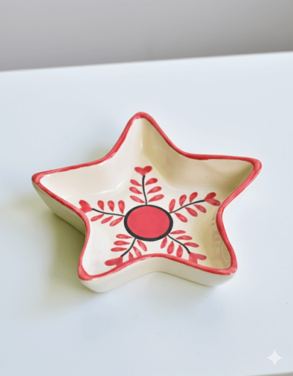 Star Red Snack Plate