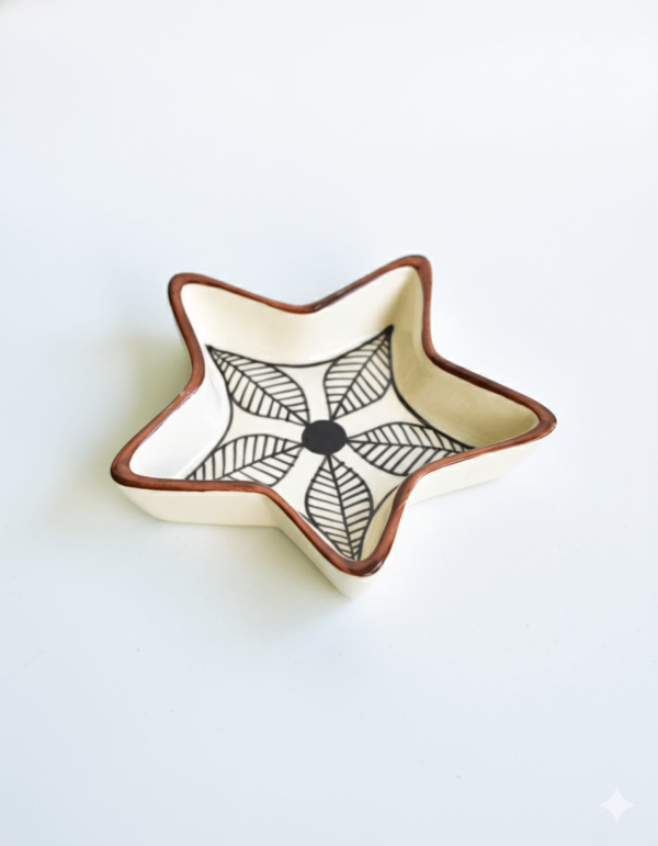 Star Black Snack Plate