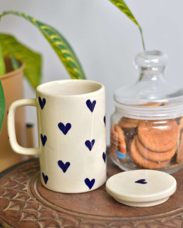 Midnight heart Mug with Lid