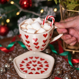 Heart Cup with Saucer