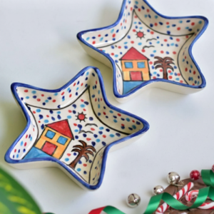 Star Blue Snack Plate