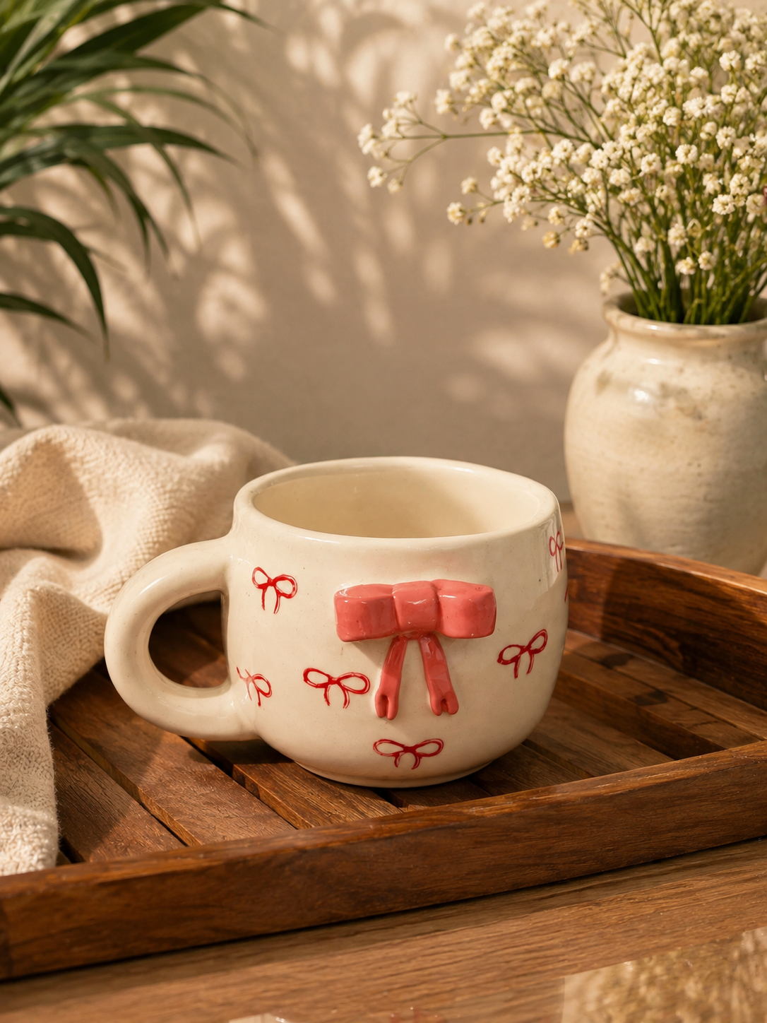 Pink bow cup