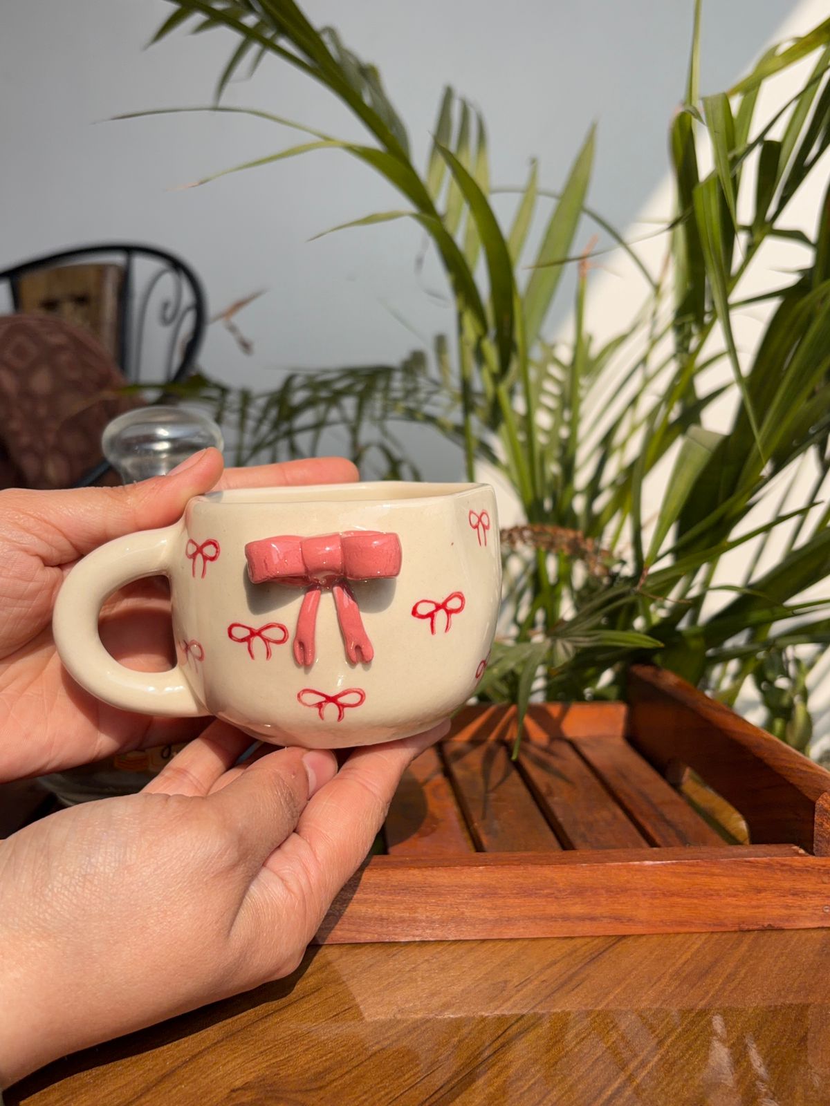 Pink bow cup - Image 3