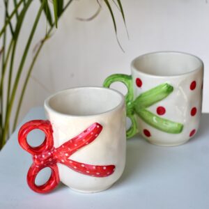 Bow Handle Ceramic Mug