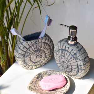 Ocean fossil bathroom set