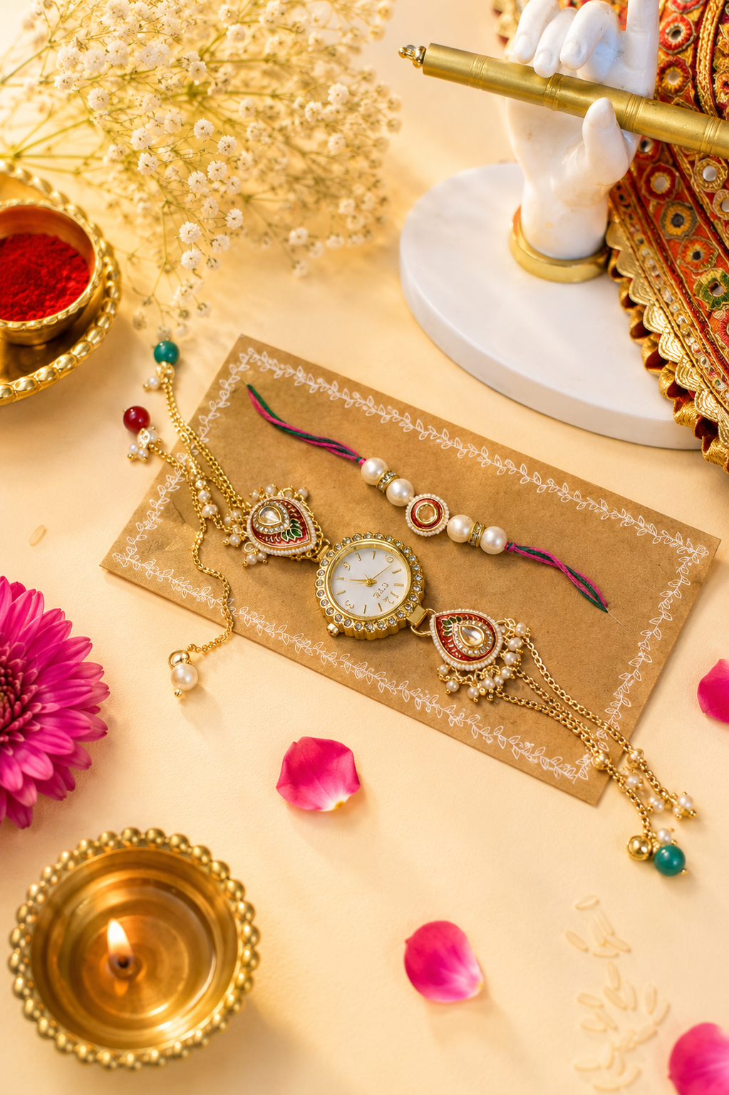 Kashmiri Bhaiya & Bhabhi Rakhi Pair - Image 2