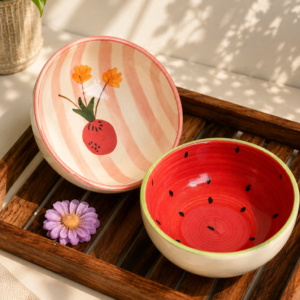 Blush bloom and Watermelon bowl set