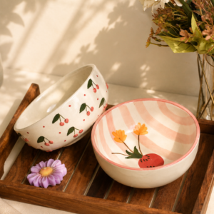 Cherry and Blush bloom bowl set