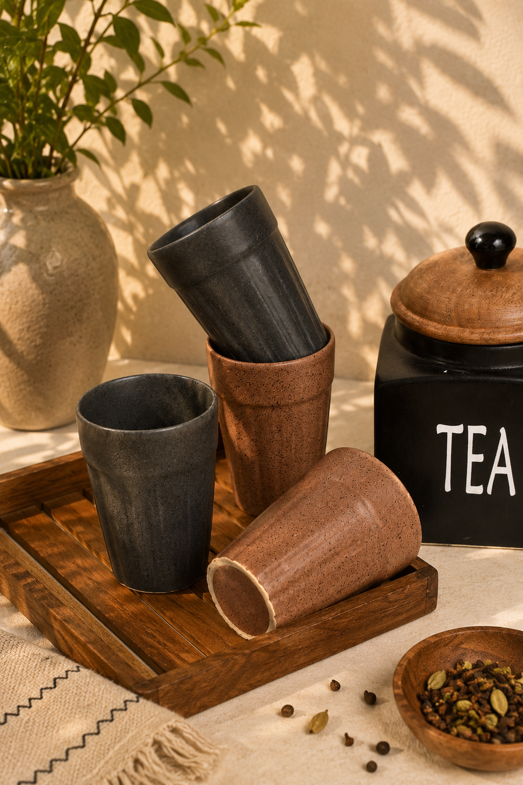 Set of 4 Rustic Kulhad Cups