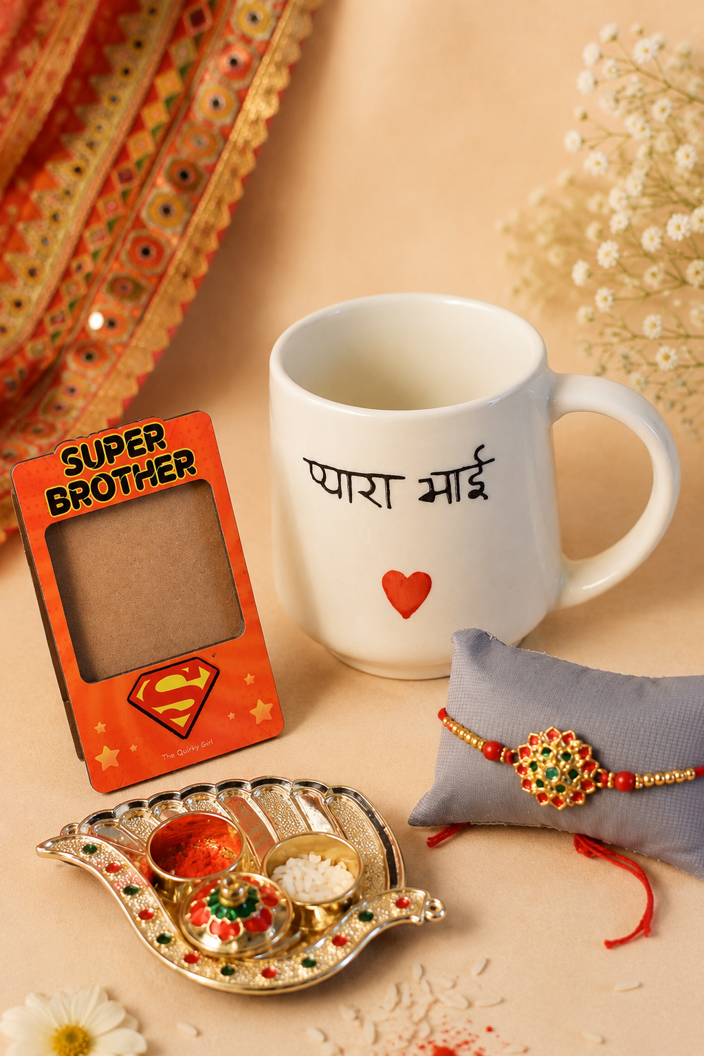 Pyara Bhai Mug with Rakhi and Fridge Magnet - Image 3