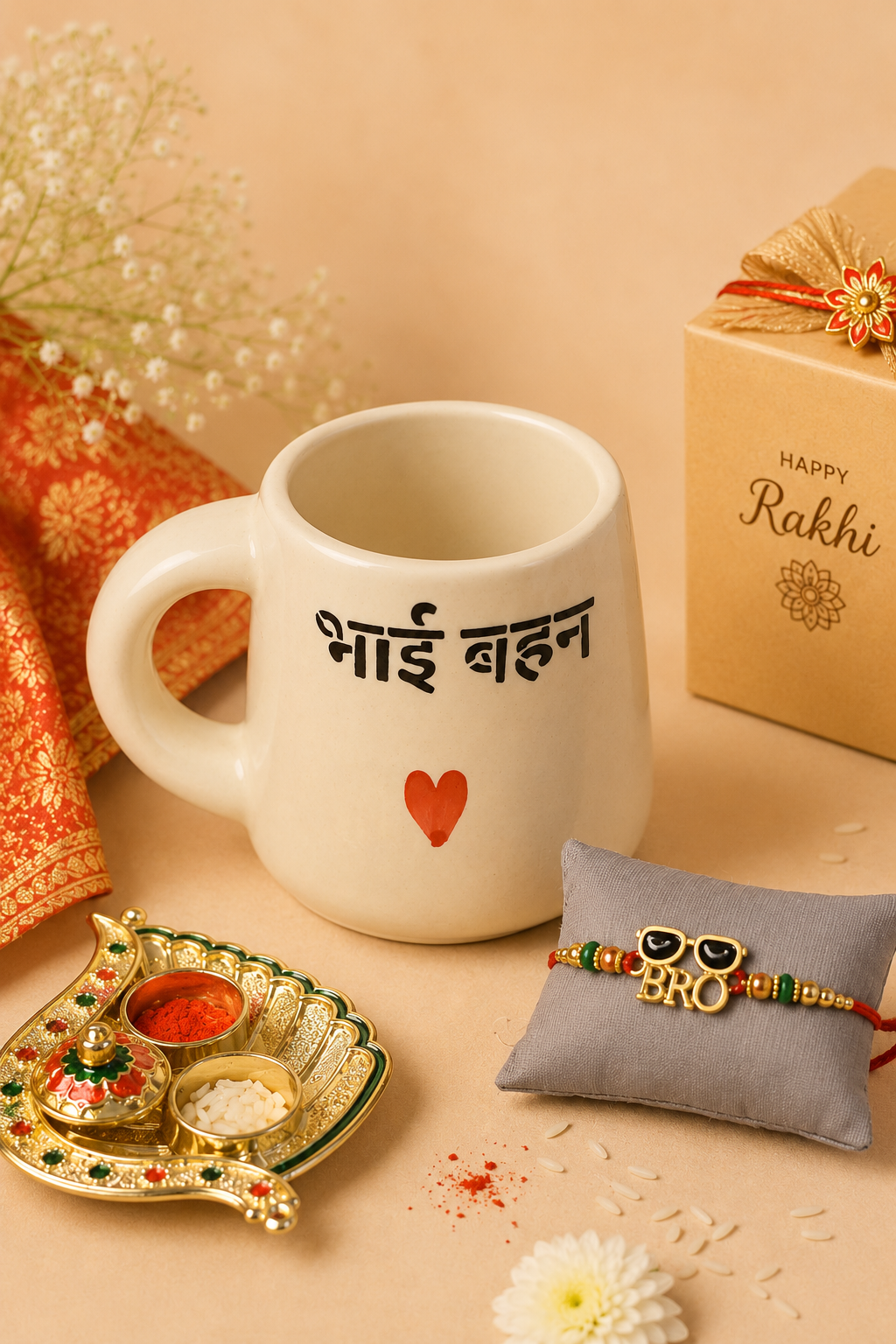 Bhai Behen Mug with Rakhi