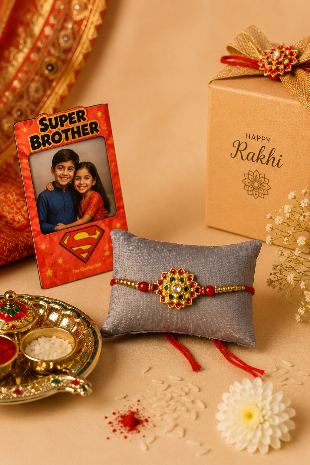 Pyara Bhai Mug with Rakhi and Fridge Magnet - Image 2