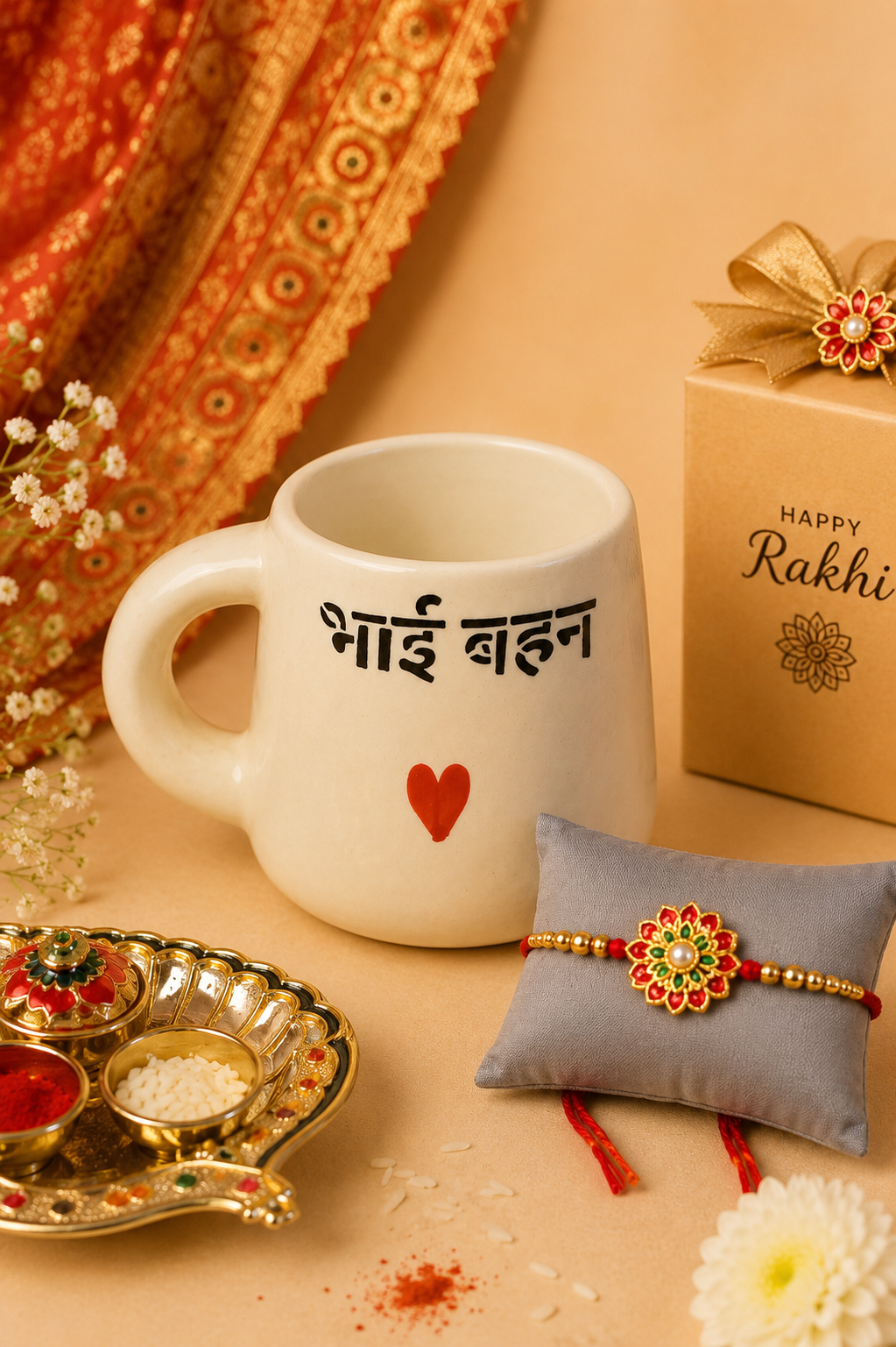 Bhai Behen Mug with Rakhi - Image 2