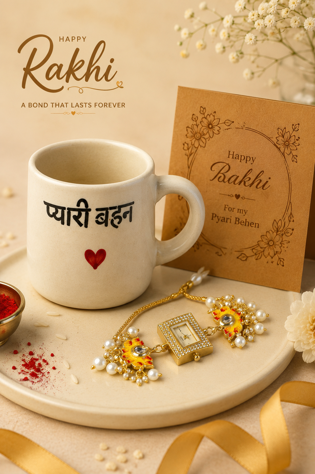 Pyari Behen Mug with Kashmiri Bracelet - Image 2