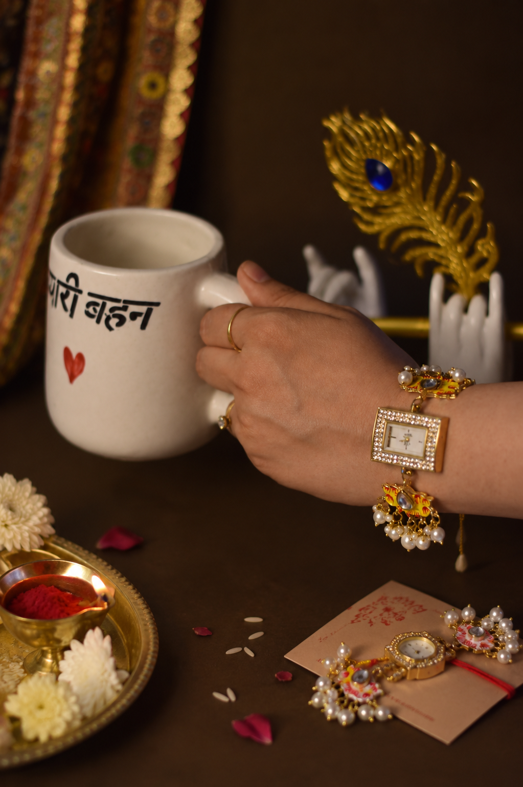 Pyari Behen Mug with Kashmiri Bracelet - Image 3