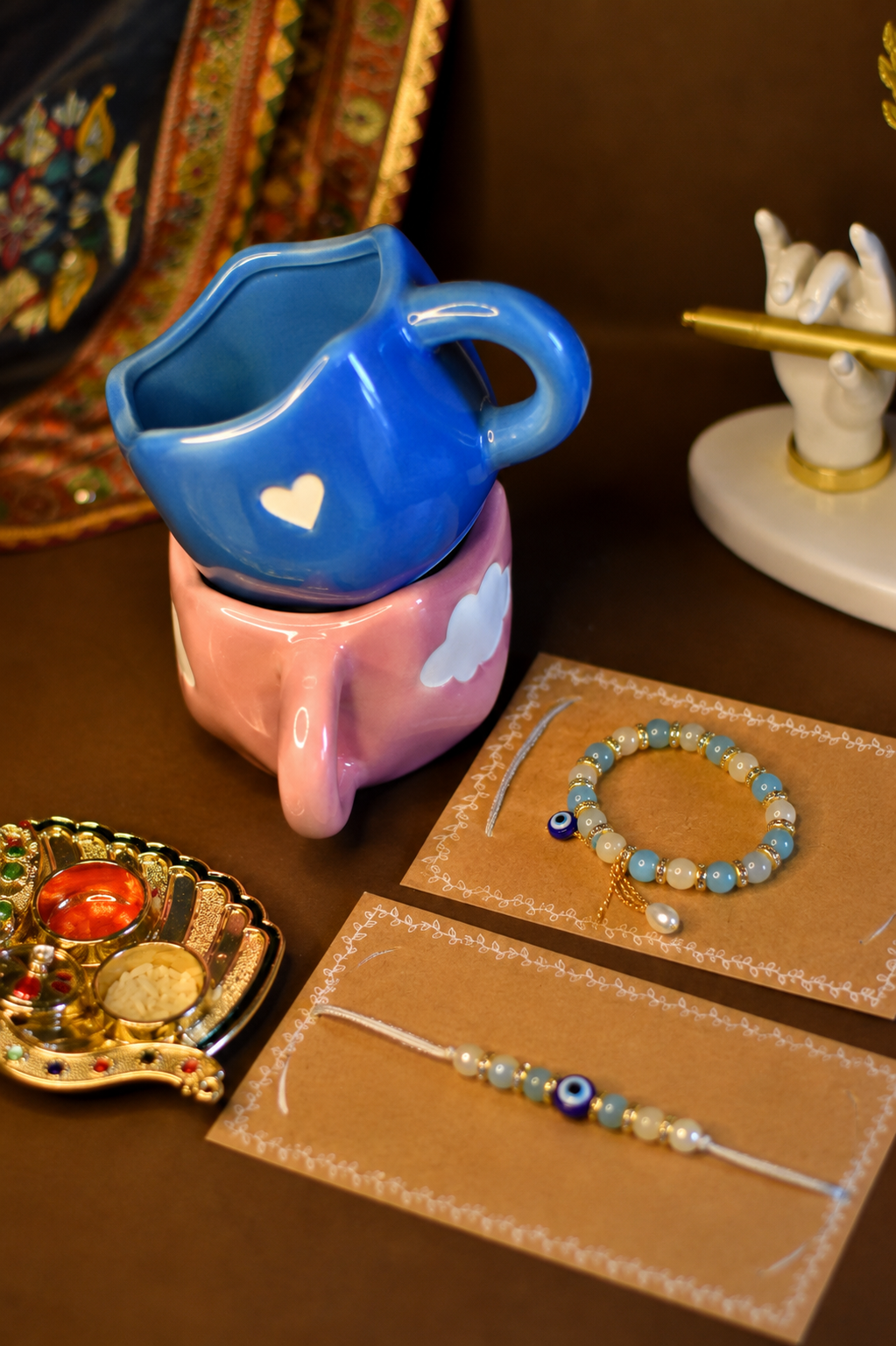 Bhai & Bhabhi Rakhi set with Mugs - Image 2