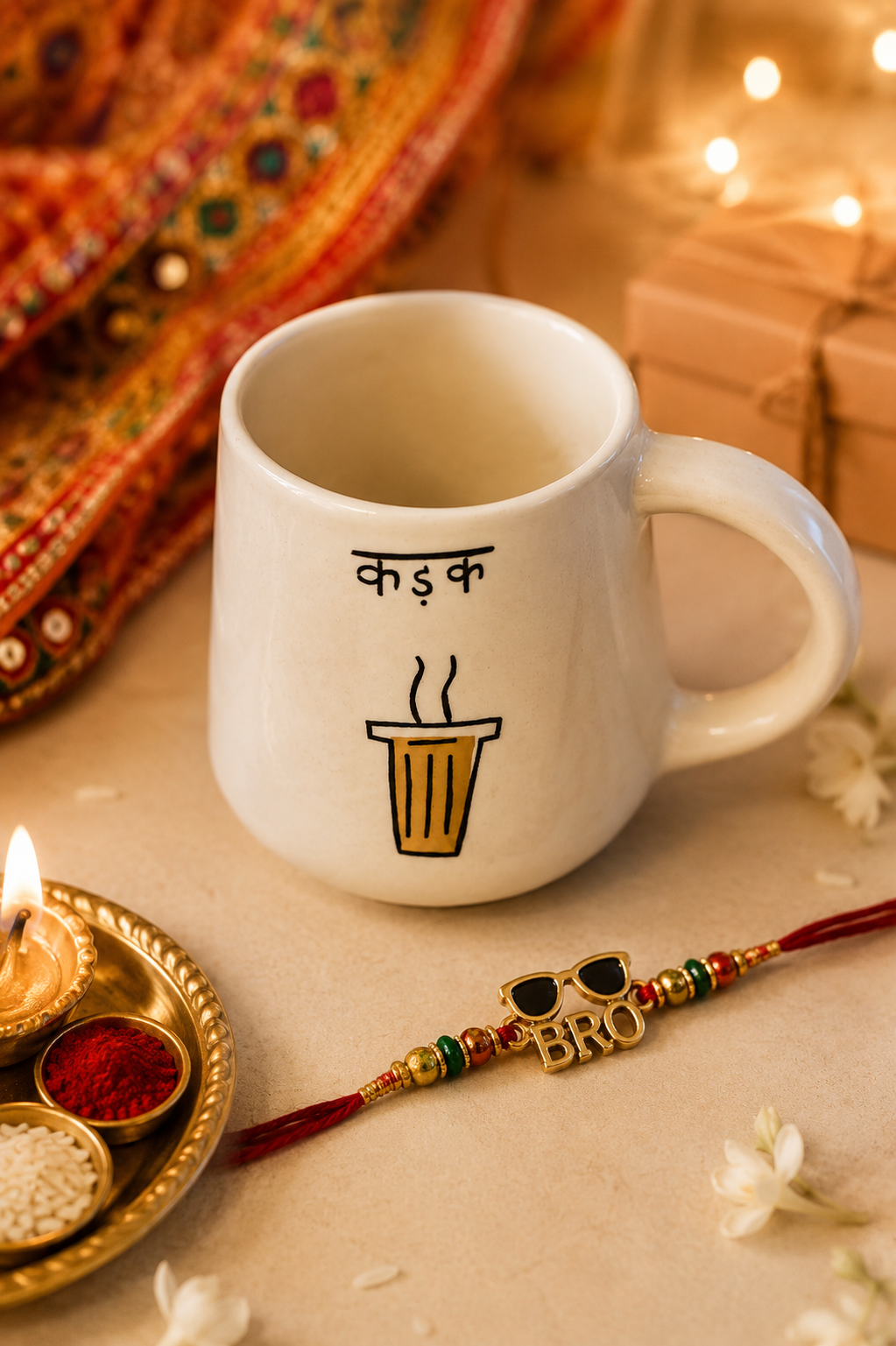 Kadak Chai Mug with Rakhi - Image 3