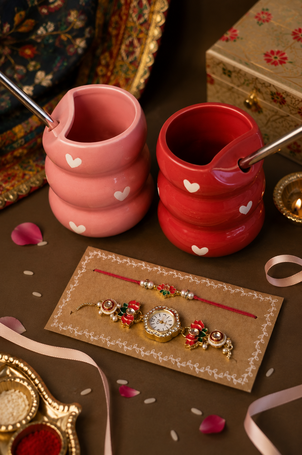 Bhai & Bhabhi Rakhi set with Sipper - Image 6