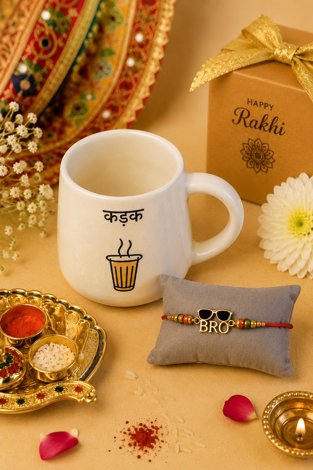 Kadak Chai Mug with Rakhi - Image 2