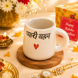 Pyari Behen Mug with Kashmiri Bracelet/ Rakhi