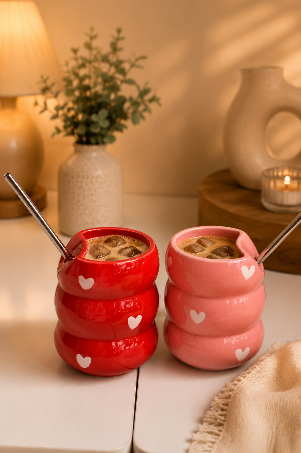 Heart Mate Tumbler with straw: Pack of 2