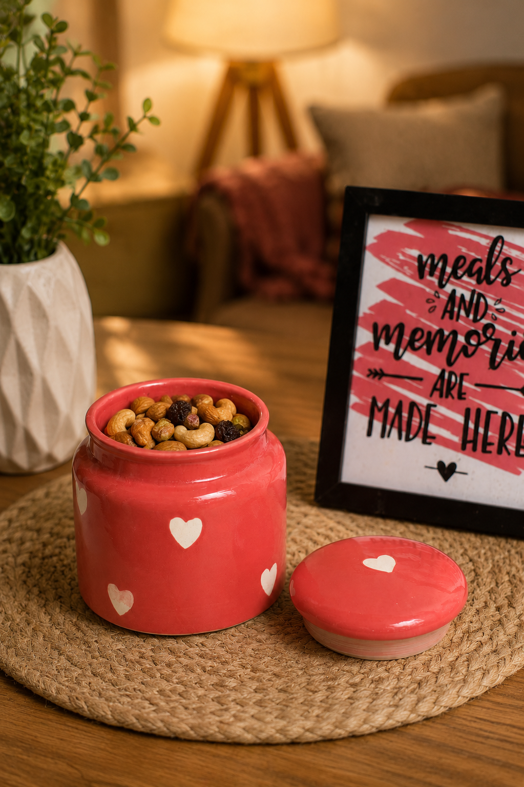 Heart Jar Ceramic Container