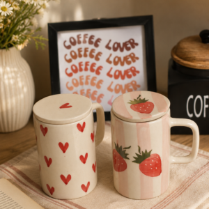 Heart and Strawberry Mug Combo