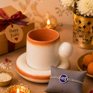 Bubbly Bliss Cup with Saucer Bubbly Bliss Cup with Saucer with Rakhi