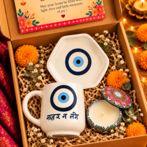 Nazar na lage mug with plate and scented candle
